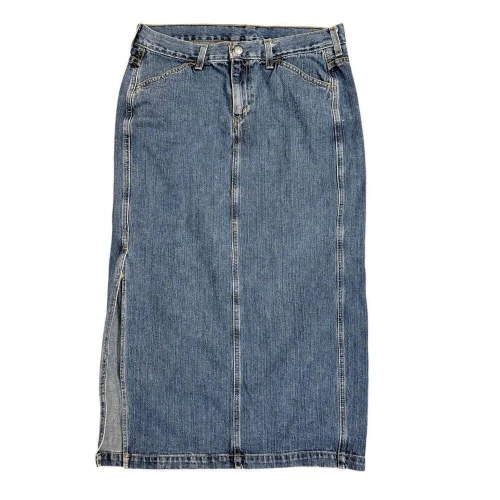 Levi’s Vintage Denim Midi Skirt Sz. 10 MIS Mexico Y2K Boho Festival